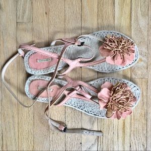 Max Studio Shoes - Max Studio Raffia Leather Flower Sandal, 9 Max Studio Shoes - Max Studio Raffia Leather Flower Sandal, 9